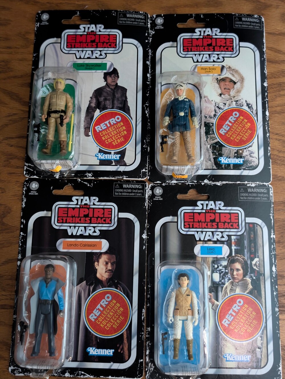 Star Wars The Empire Strikes Back Retro Collection Luke, Leia, Lando, And Han